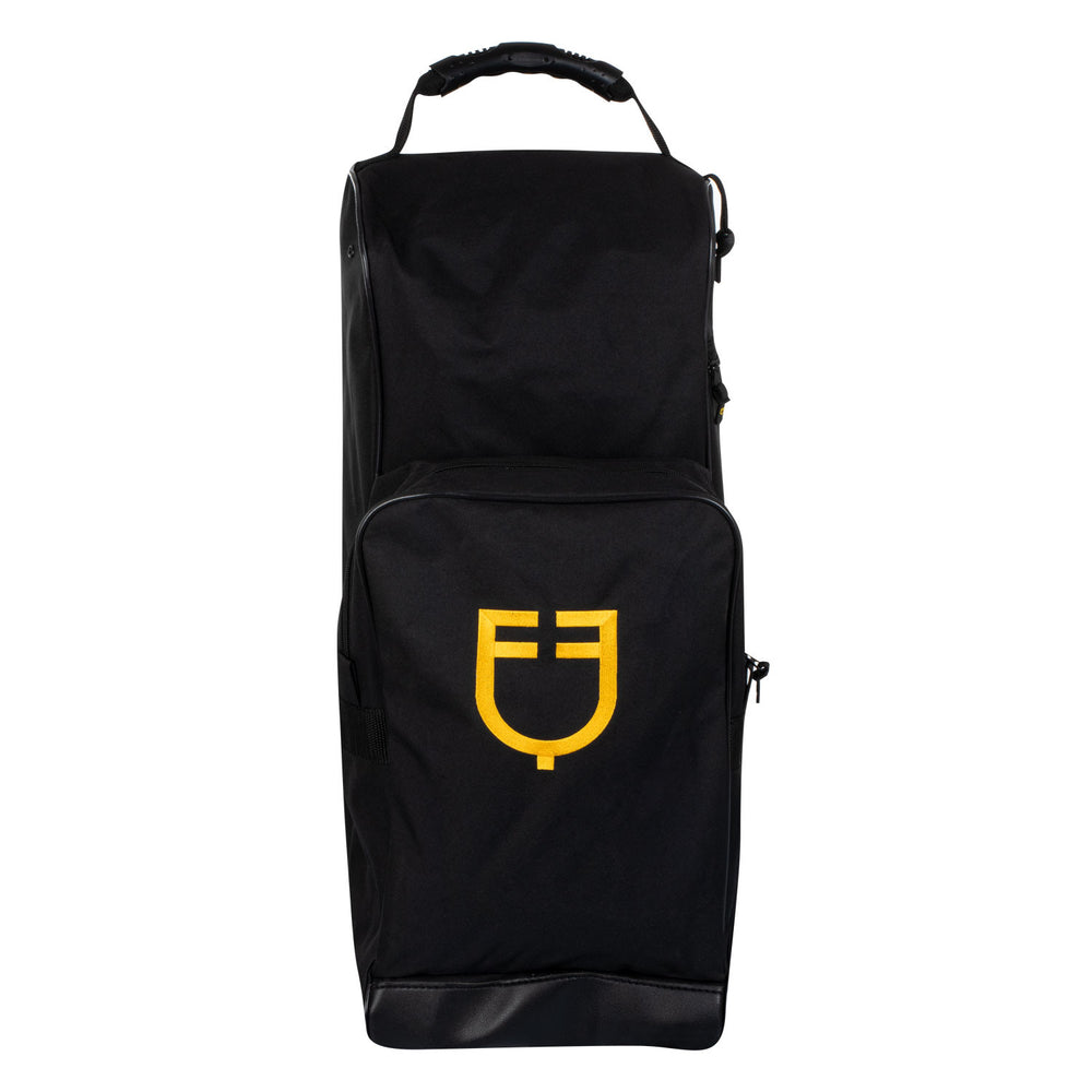 Boot and helmet bag with embroidered logo