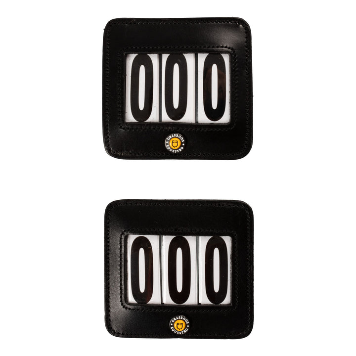 3-digits competition number holder 9x8cm BLACK