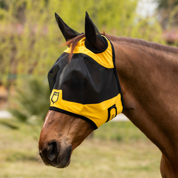 Fly mask with front logo 1235C-YELLOW