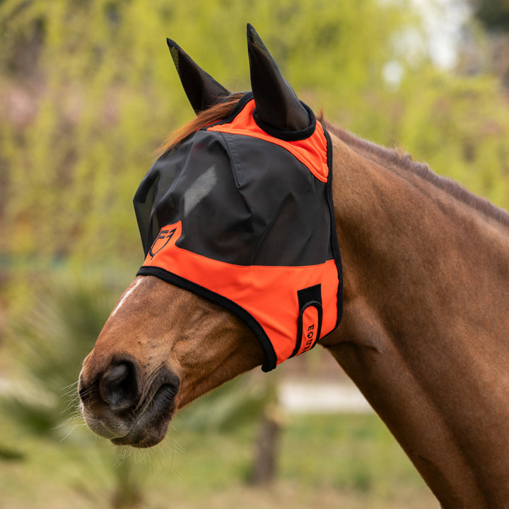 Fly mask with front logo GRENADINE (17-1558)