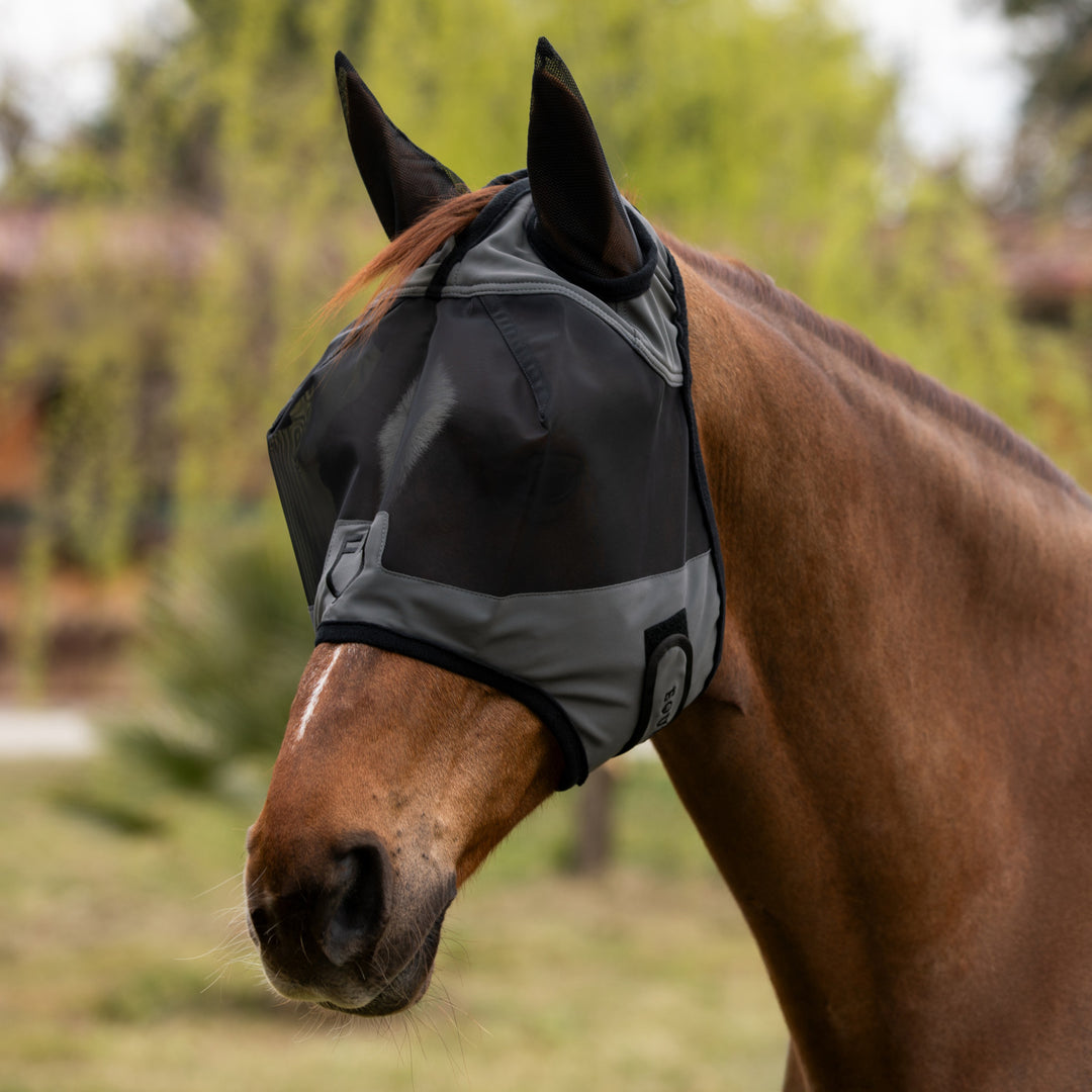 Fly mask with front logo ASPHALT (19-0201)