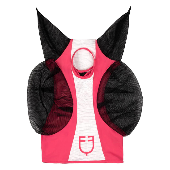 Two tone mesh anti-fly mask HONEYSUCKLE (18-2120)/BRILLIANT WHITE (11-4001)