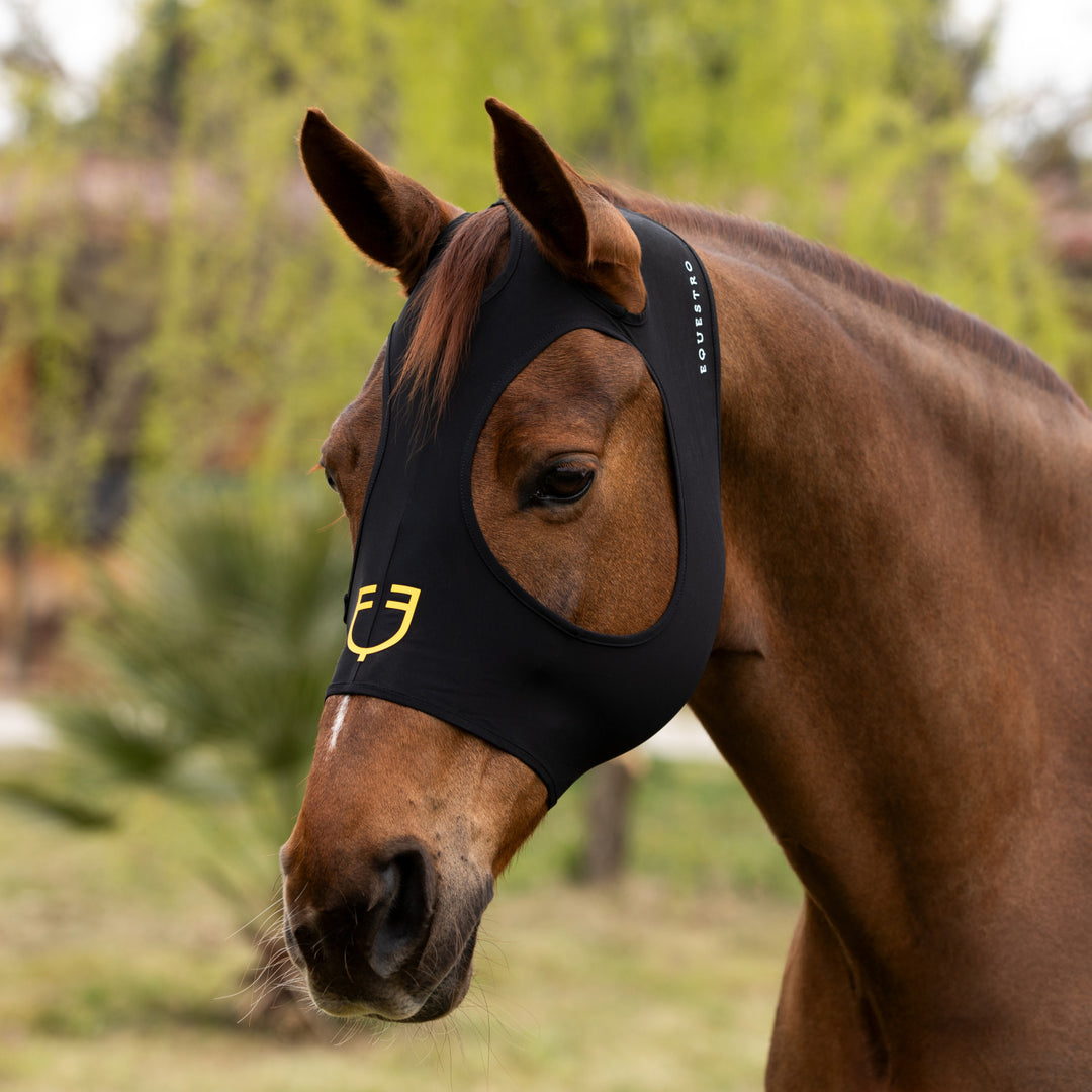 Elastan anti-fly mask without ears and eye ne BLACK
