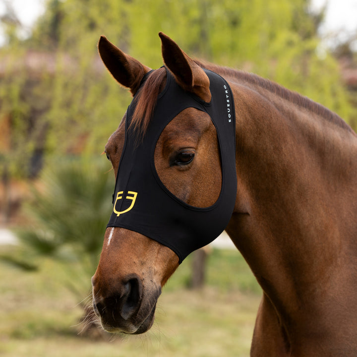 Elastan anti-fly mask without ears and eye ne BLACK