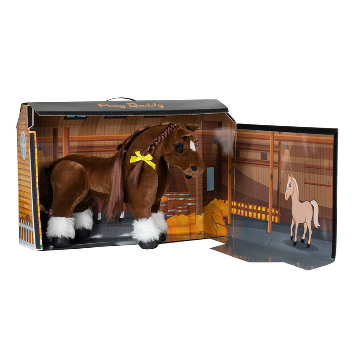 Toy horse 48x33 cm BROWN/WHITE