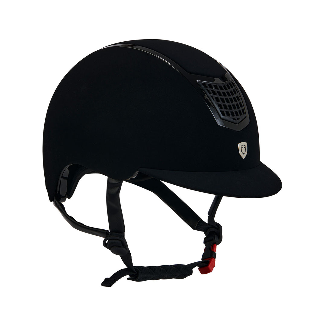 Helmet with colored velvet frame BLACK/BLACK