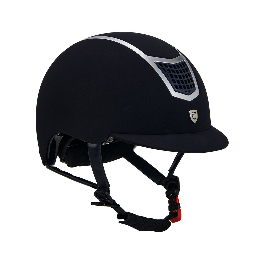 Helmet with colored velvet frame NAVY/SILVER