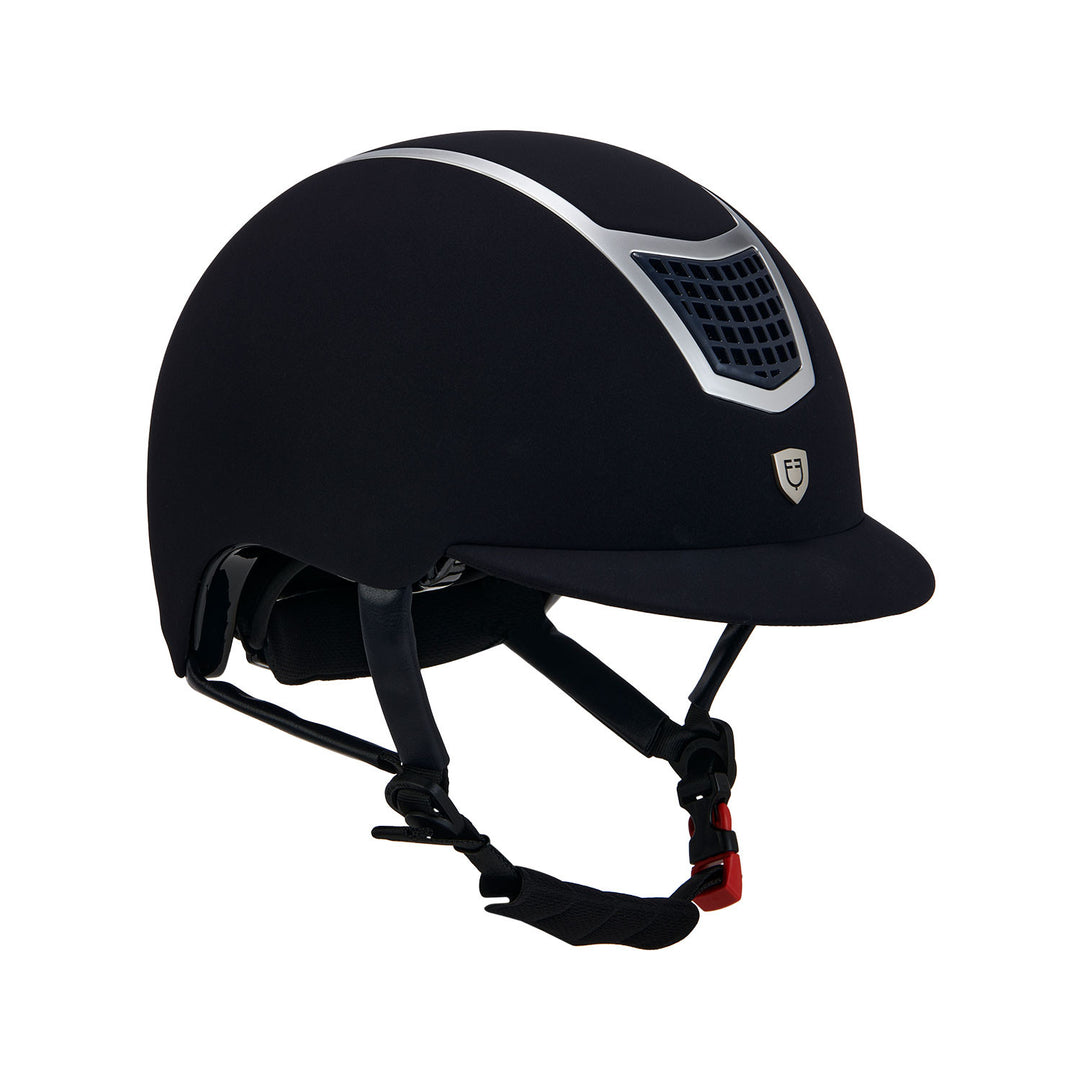 Helmet with colored velvet frame NAVY/SILVER