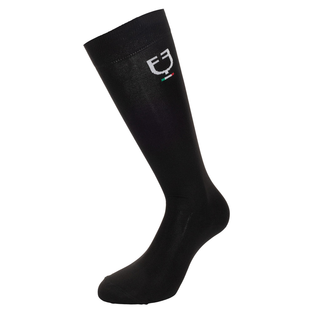Stretch technical sock with Italian flag BLACK