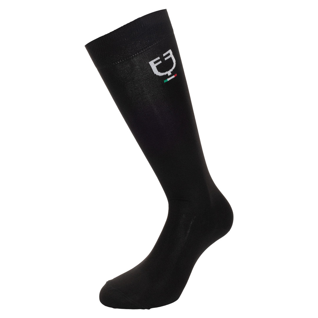 Stretch technical sock with Italian flag BLACK