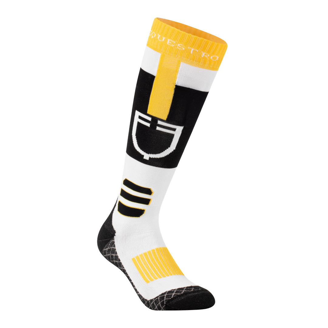 Sock in technical and breathable fabric with  BLACK/WHITE/YELLOW