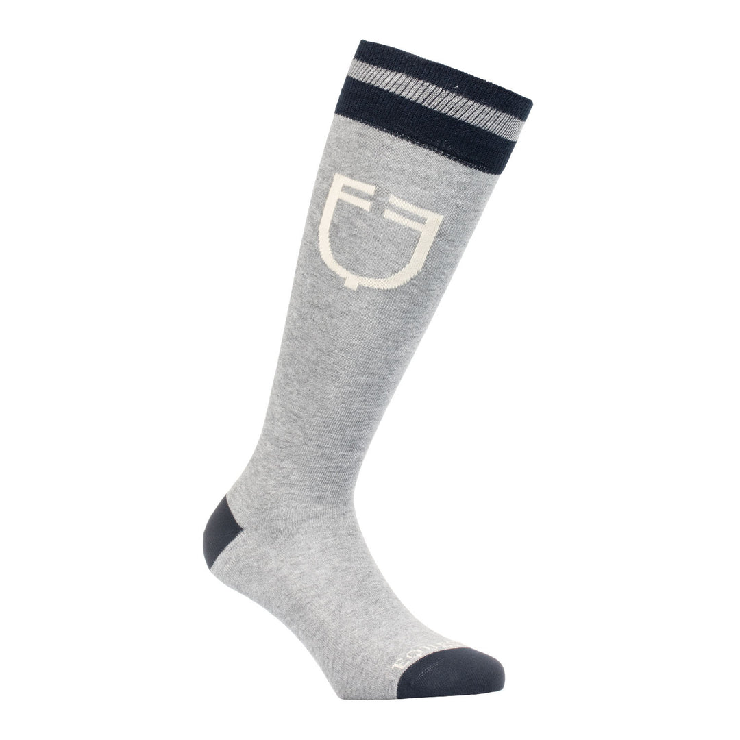 Unisex College technical socks GREY MELANGE/NAVY BLAZER (19-3923)/ANTIQUE WHITE (11-0105)