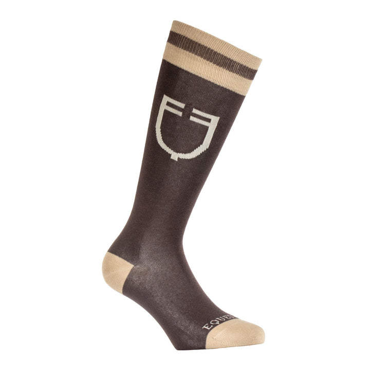 Unisex College technical socks MARRON(181415)/ANTIQUE WHITE (11-0105)