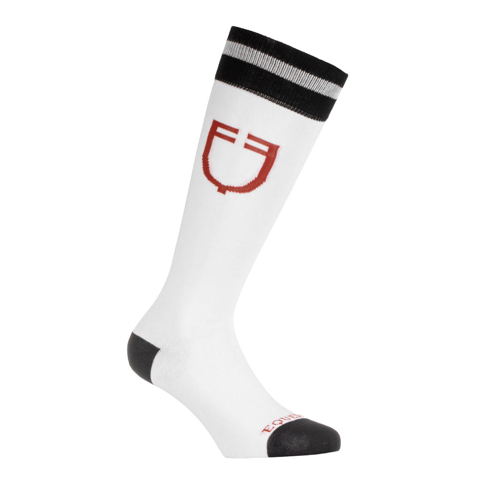 Unisex College technical socks WHITE/BLACK/REDWOOD (18-1443)