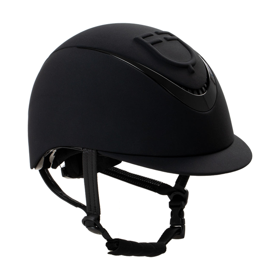 Unisex helmet with embossed logo homologation BLACK