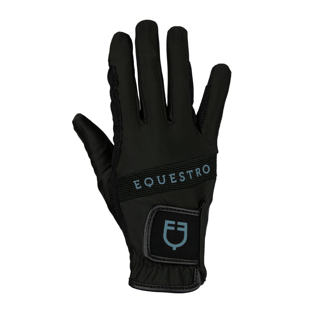 Gloves in technical fabric with multicolor lo BLACK/BLUE CORAL (19-4526)