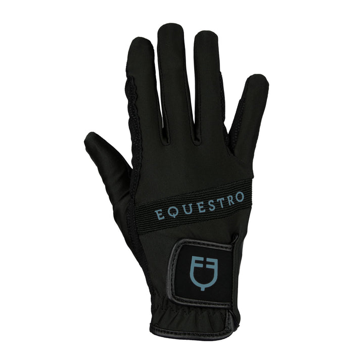 Gloves in technical fabric with multicolor lo BLACK/BLUE CORAL (19-4526)