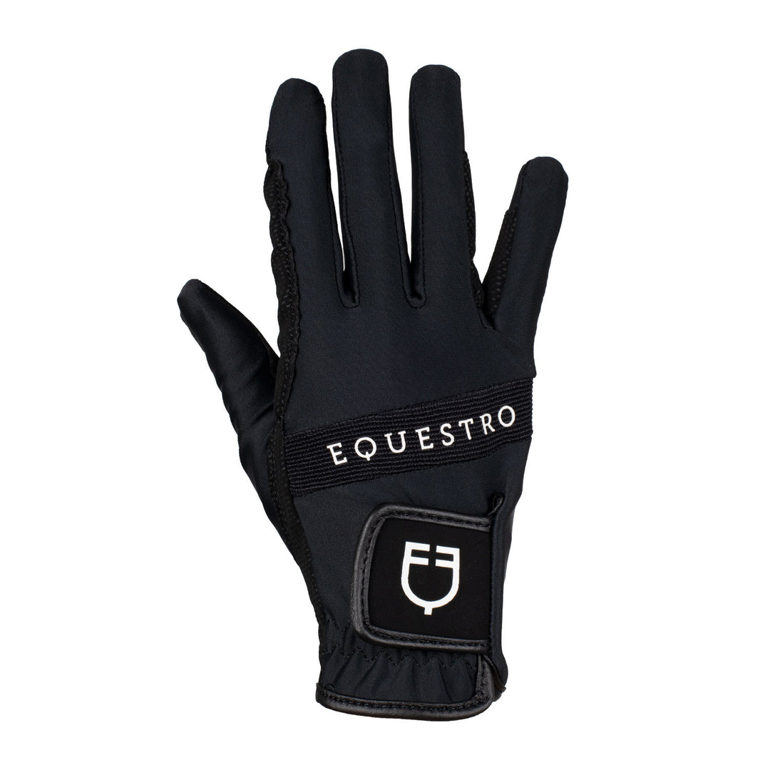 Gloves in technical fabric with multicolor lo BLACK/WHITE