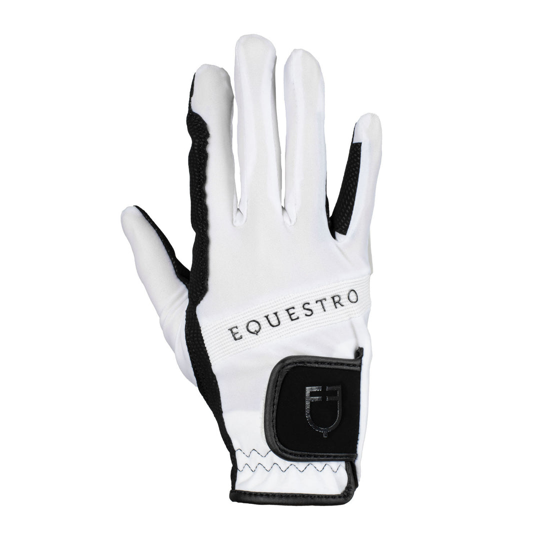 Gloves in technical fabric with multicolor lo WHITE/BLACK