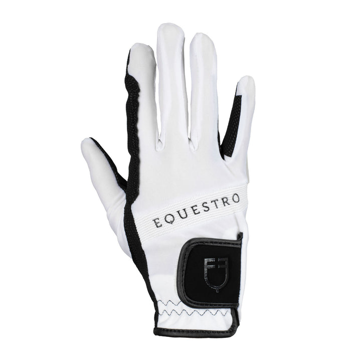 Gloves in technical fabric with multicolor lo WHITE/BLACK