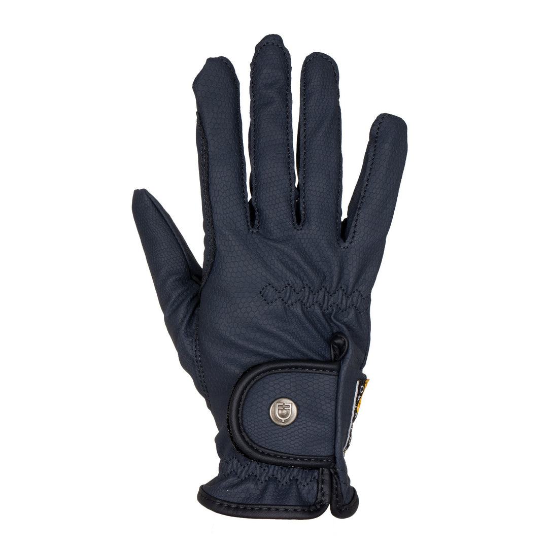 Unisex gloves in soft synthetic leather with  NAVY