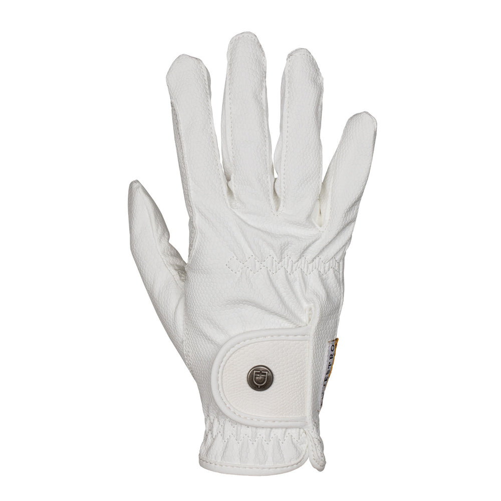 Unisex gloves in soft synthetic leather with  WHITE