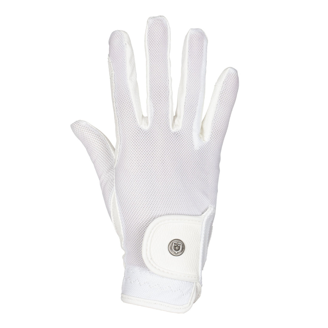Unisex gloves in technical fabric and mesh WHITE