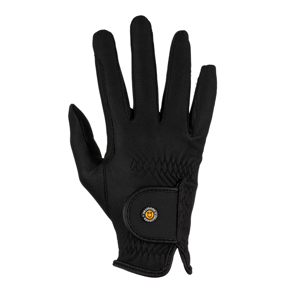 Unisex gloves in synthetic leather with tear- BLACK
