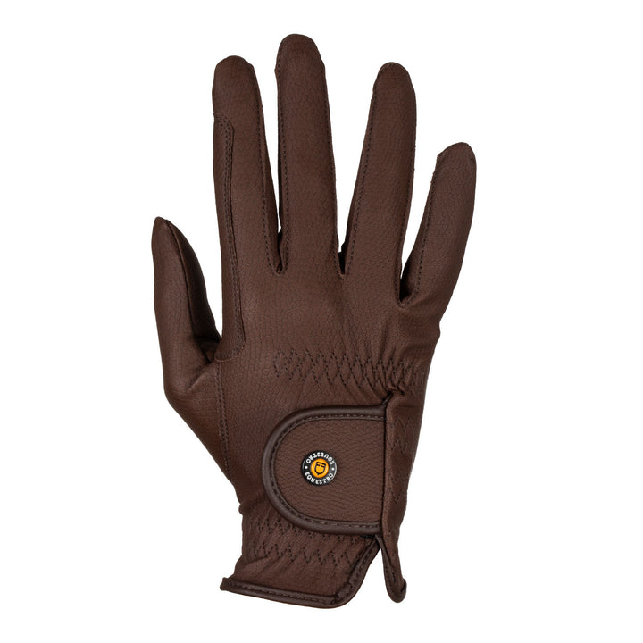 Unisex gloves in synthetic leather with tear- DARK BROWN