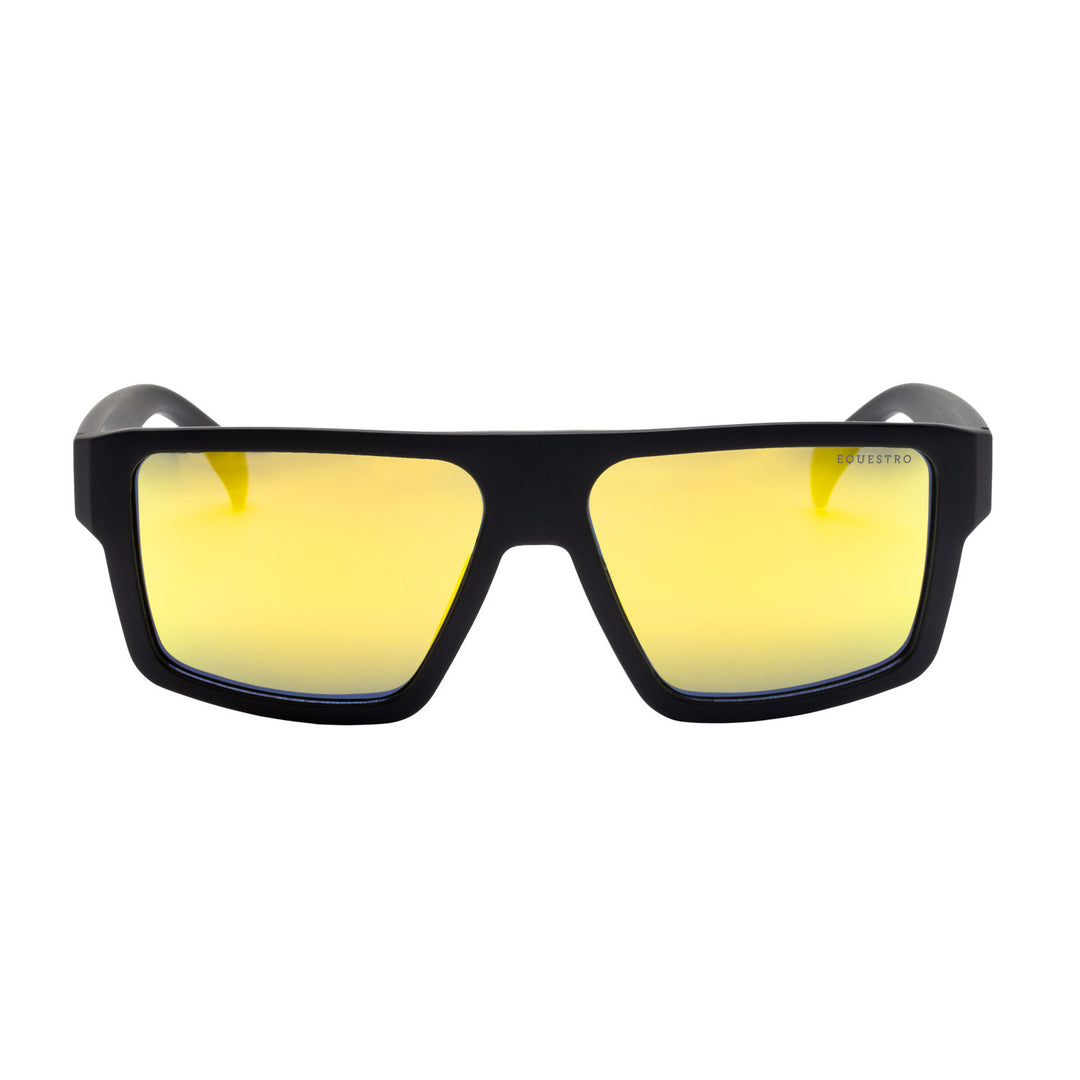 Sunniva polarized sports sunglasses BLACK MATT/GOLD REVO
