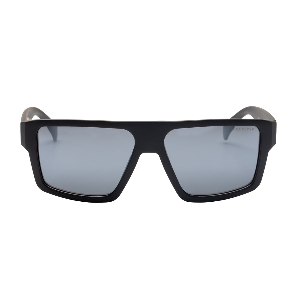 Sunniva polarized sports sunglasses BLACK MATT/SILVER REVO
