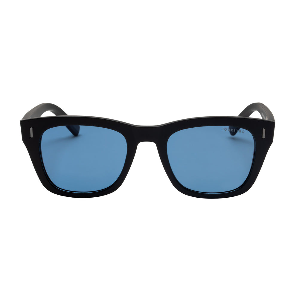 Solana polarized sports sunglasses BLACK MATT/BLUE