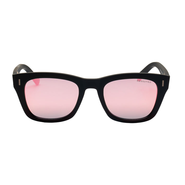 Solana polarized sports sunglasses BLACK MATT/PINK REVO
