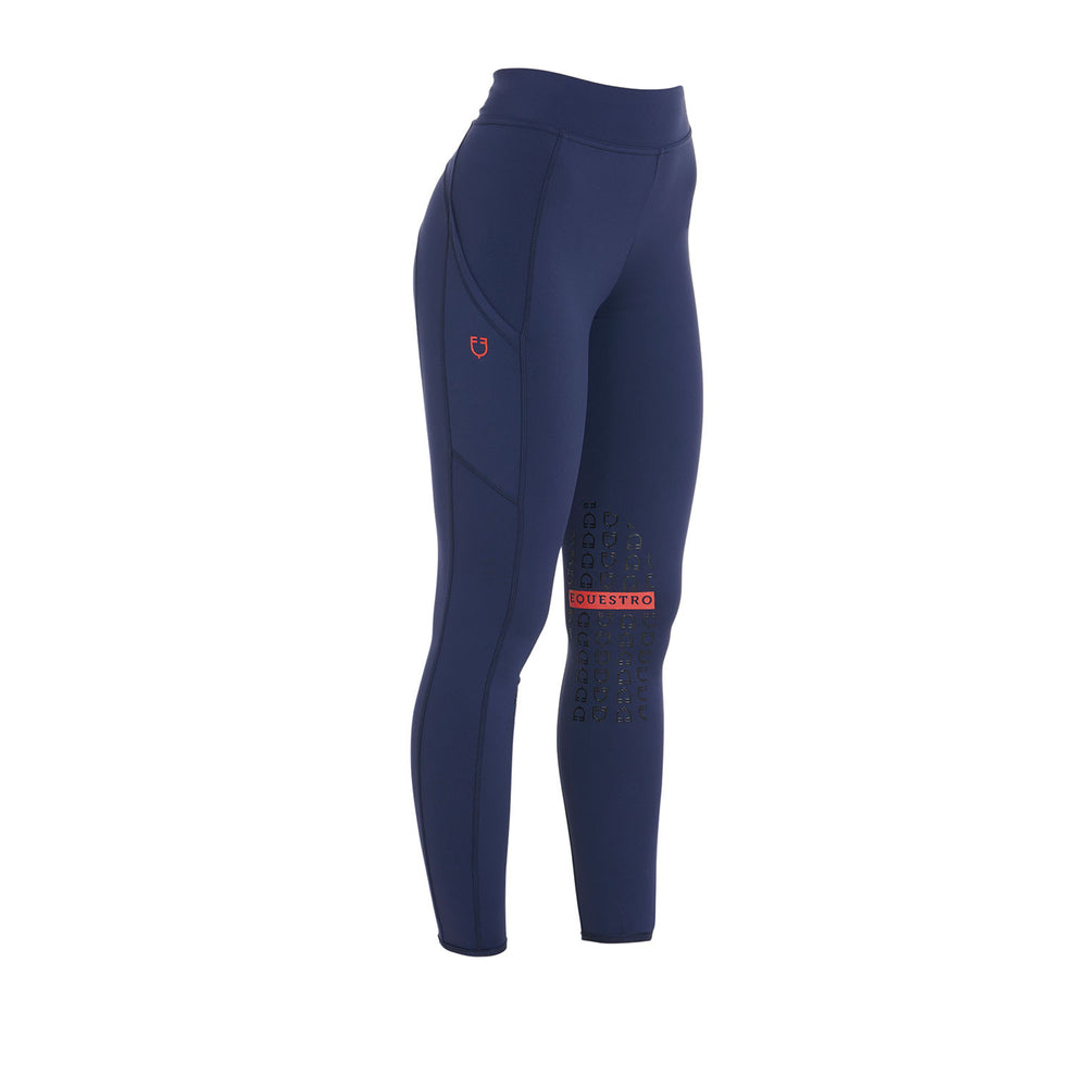 Women's slim fit leggings light stretch fabri NAVY/RED 181662