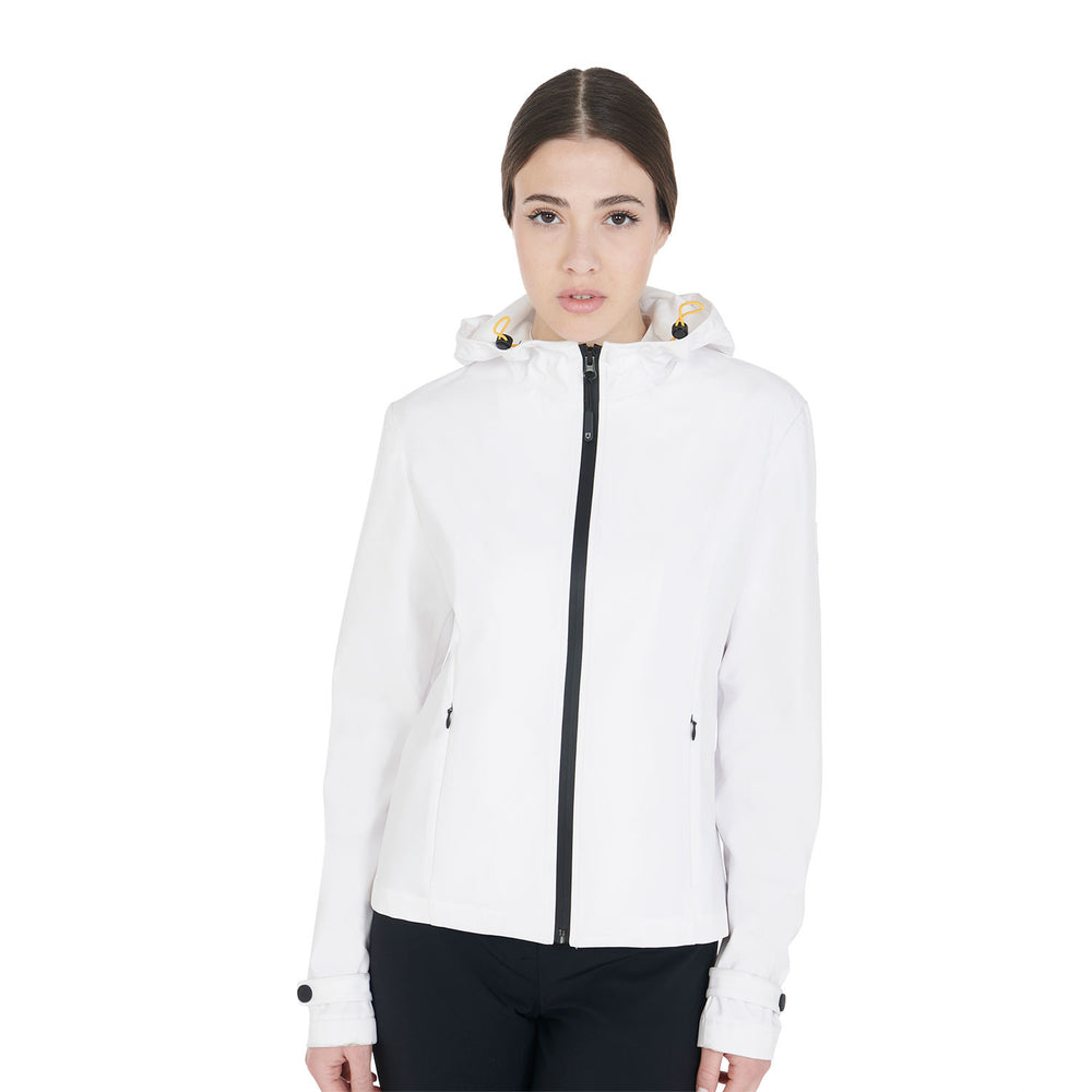 Women's slim fit softshell jacket with windpr WHITE