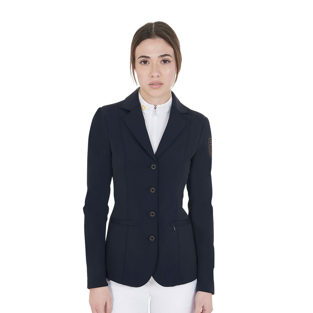Women's competition jacket with contrasting e NAVY