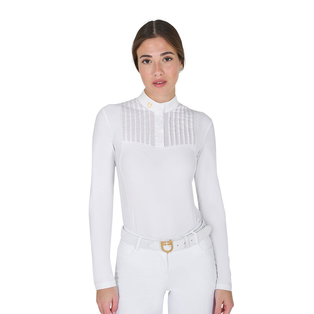 Women's slim fit competition polo shirt rhine WHITE