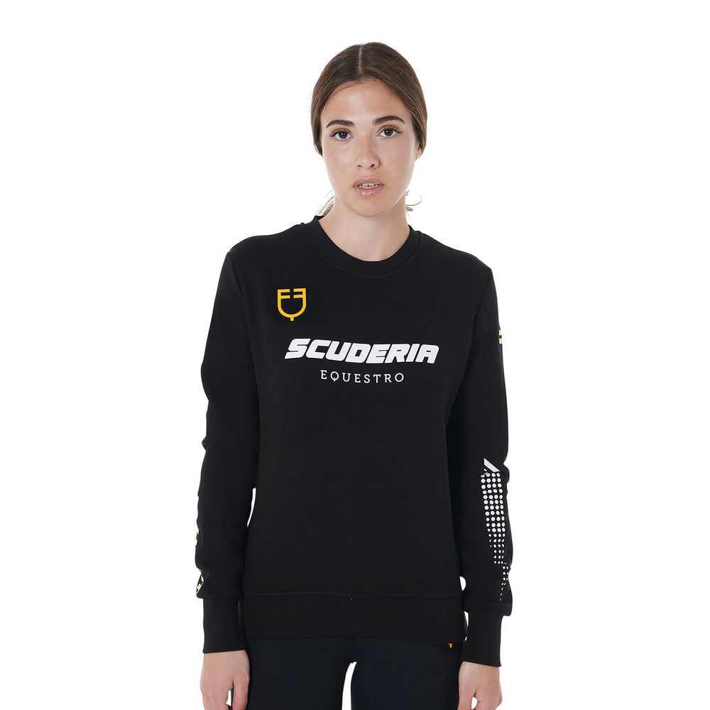 Scuderia Equestro women's crewneck sweatshirt BLACK