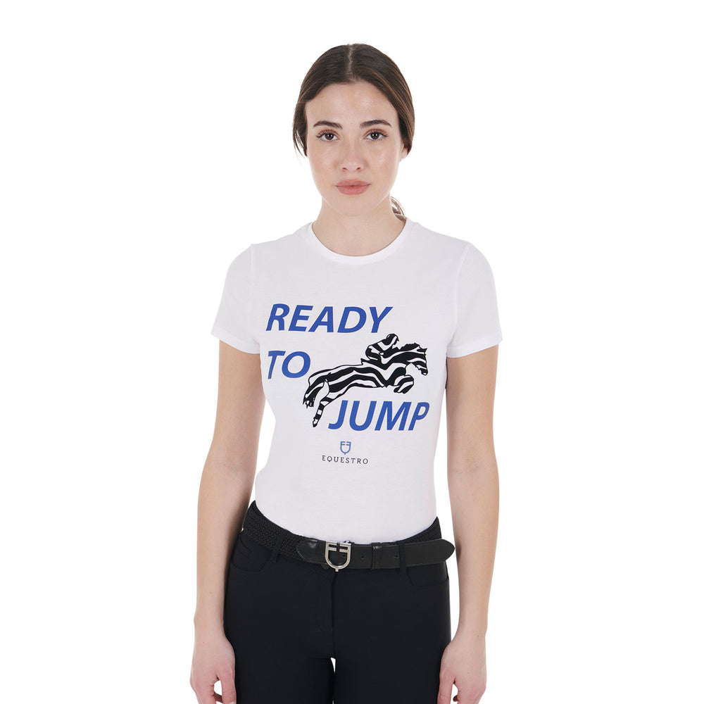 Women's Ready to Jump cotton T-shirt WHITE