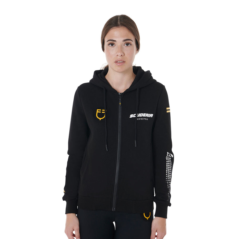 Scuderia Equestro women's hooded sweatshirt F BLACK