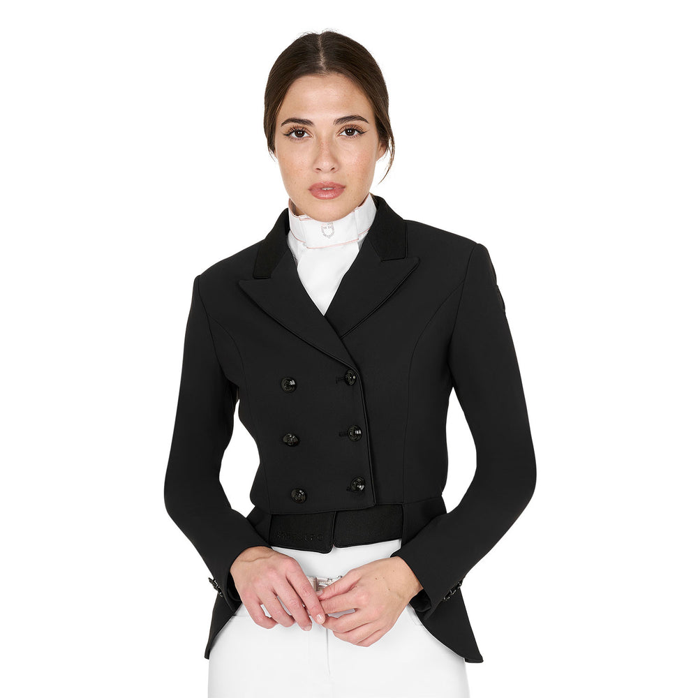 Women's competition dressage half tailcoat BLACK