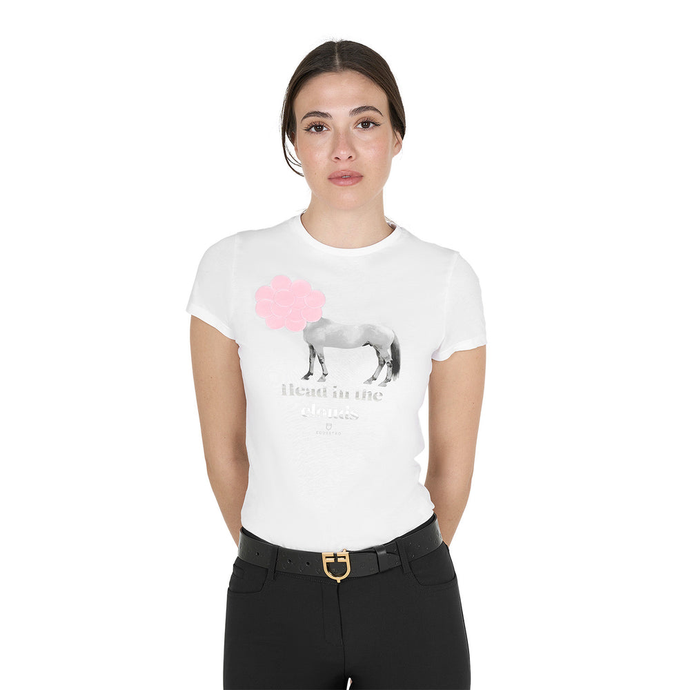 Women's Head In the Clouds cotton T-shirt WHITE