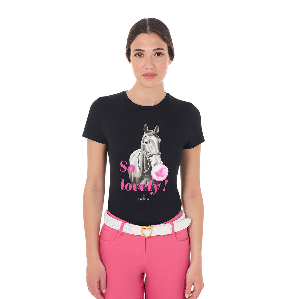 Women's So Lovely cotton T-shirt BLACK