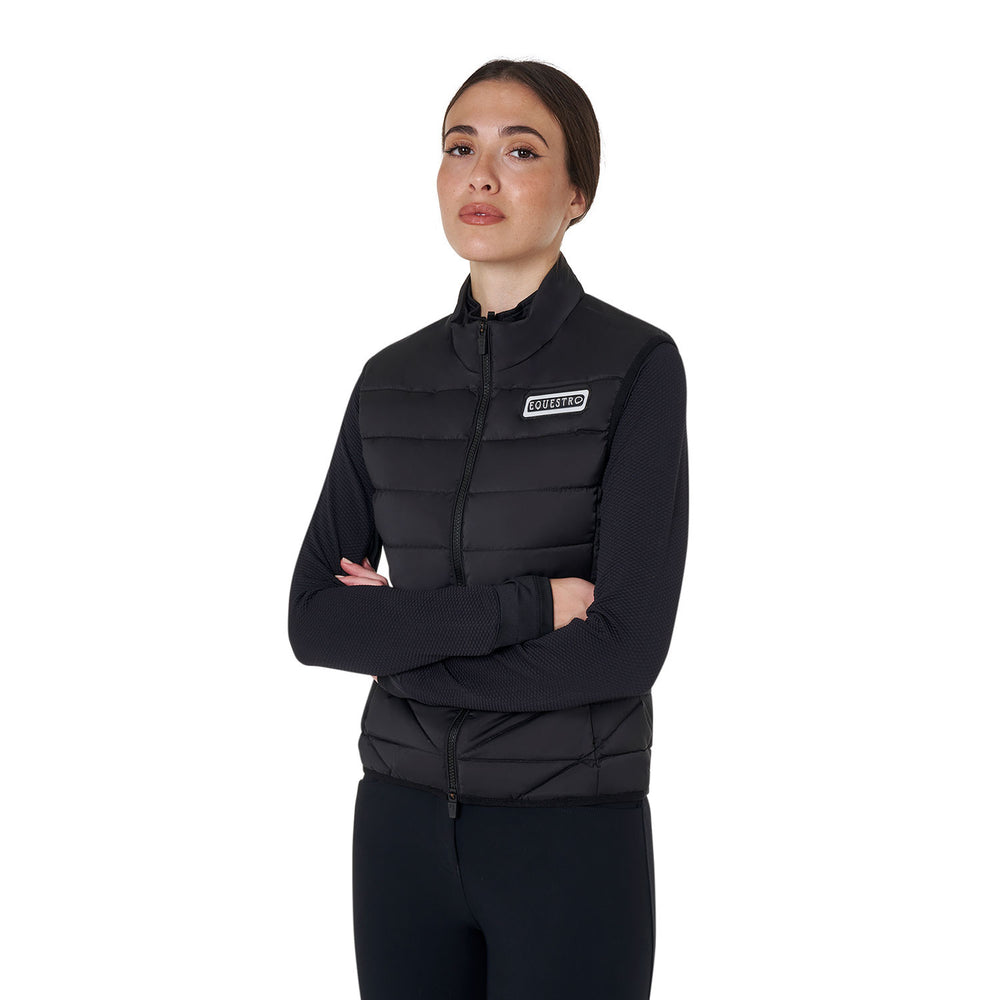 Women's nylon vest BLACK