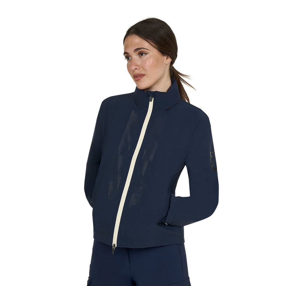 Women's softshell jacket with back logo NAVY BLAZER (19-3923)