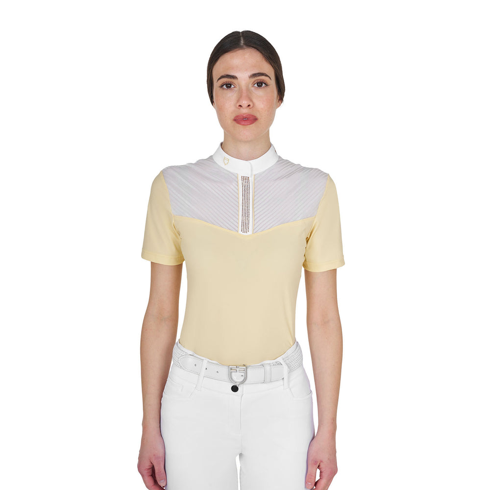 Women's slim fit competition polo shirt with  SUNLIGHT (13-0822)