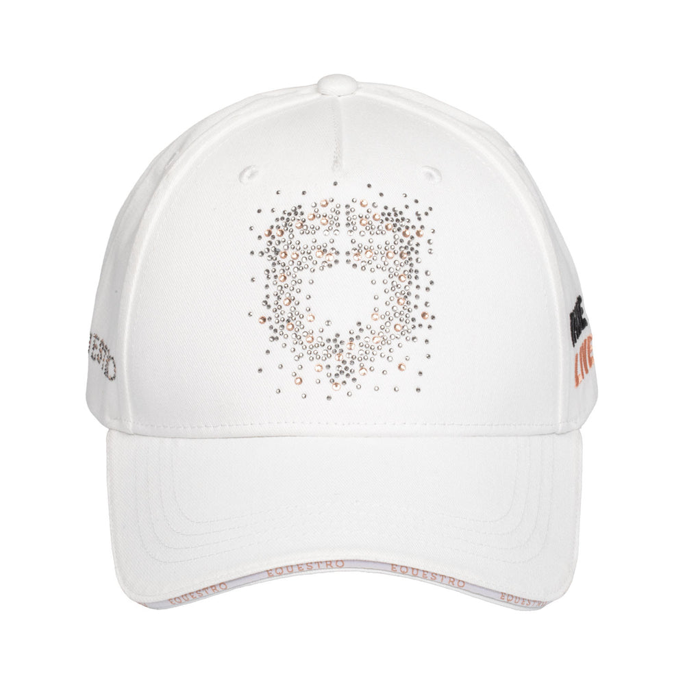 Baseball cap with rhinestone logo