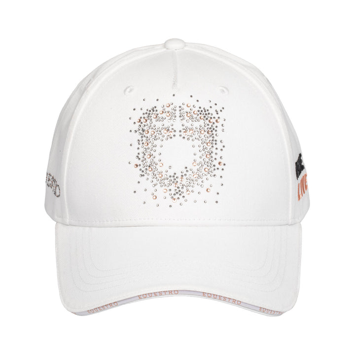 Baseball cap with rhinestone logo