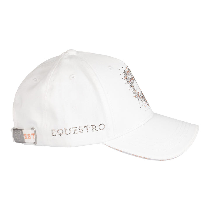 Baseball cap with rhinestone logo