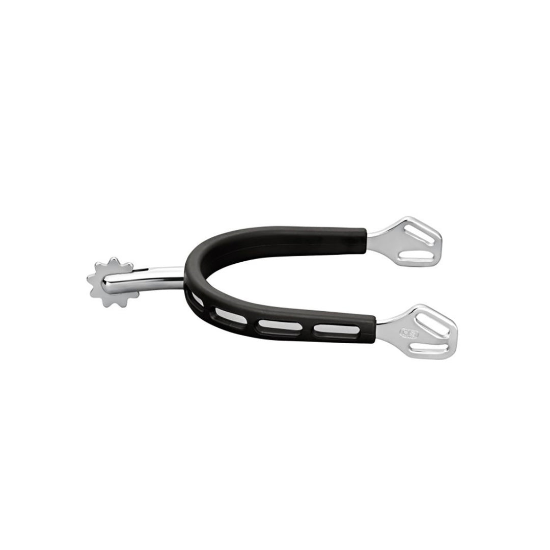 ULTRA FIT EXTRA GRIP SPURS WITH BALKENHOL FASTENING - STAINLESS STEEL, 40 MM ROUNDED WITH ROWEL 